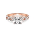 thumbnail image 3 of 2 Carat IGI Certified Cushion Shape Lab Grown Diamond Engagement Ring | 14K Rose Gold | Lorene Twisted Shank Lab Diamond Ring | FG-VS1-VS2 Quality Friendly Diamonds, 3 of 5