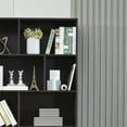 thumbnail image 5 of 3-Tier Bookshelf with 2 Doors, 67.32 Inch Tall Bookcase, Wood Bookcase Storage Cabinet for Books Photos, Large Display Shelves for Living Room Bedroom Home Office, Easy to Assemble, Coffee, 5 of 7