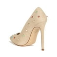 thumbnail image 3 of Women Faux Suede Multi Color Studded Pointy Toe Stiletto Heel Pump 19380, 3 of 6