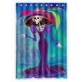 thumbnail image 1 of Cortina de ducha ABPHQTO Day Dead Catrina Skeleton Elegant Death poliéster impermeable 120x180 cm, 1 of 1