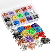 900 PCS Multi-Color Map Tacks Push Pins, Round Head Tacks, Steel Point, 15 Colors(1/5 Inch), for Travel Map, Craft DIY, Bulletin Board Fabric Marking