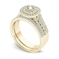 thumbnail image 2 of 1 Carat T.W. Diamond Double Halo 10kt Yellow Gold Engagement Ring Set, 2 of 5