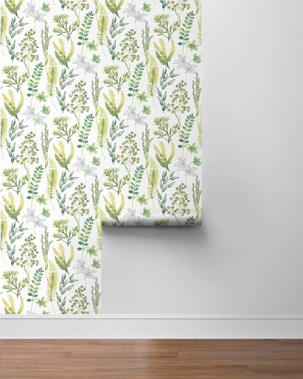 NextWall  Wild Garden Peel and Stick Wallpaper 20.5 in. W x 18 ft. L - Lemon Lime