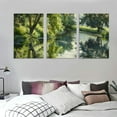 thumbnail image 3 of nygtbtfer  Lake Jetty Pier Bridge Landscapes  MULTI Canvas Art Print Box Framed Picture Wall Hanging - Hand  - Framed And Ready To Hang 12x16x3pcs, 3 of 4
