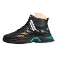thumbnail image 3 of NOKIO Men's High-top Sneakers Trendy Versatile Thick-Soled Casual Dad Shoes with 𝖫a𝖼e Up, Breathable Knit Mesh Summer Sport Shoes for Back to College, 3 of 6
