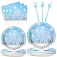 thumbnail image 1 of Platos y servilletas de fiesta de 96 unidades de Winter Wonderland de CHUNNIN, 1 of 7