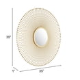 thumbnail image 5 of Glow Round Mirror Gold Wall Decor, Glam Style, Hangs vertically only, Iron, Decor Mirrors, 5 of 5