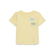 Garanimals Baby Boy Short Sleeve Brushed Jersey T-Shirt with Pocket, Sizes 0-24 Months