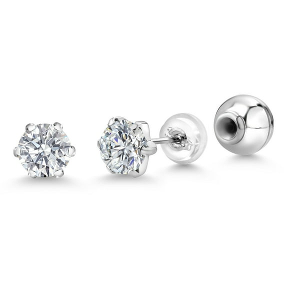 Gem Stone King 1.50 Ct IGI Certified Lab Grown Diamond Platinum Stud Earrings for Women Men | E-F Color | VS1-VS2 Clarity | 6-Prongs