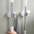 thumbnail image 1 of Xihbxyly Clip para Trapeador de Pared, Instalación Sin Perforaciones, Diseño Resistente, Ahorra Espacio, Organiza El Baño y La Cocina, Material Duradero y Fácil de Limpiar, Tamaño 11,9 X 4,7 X 3,8 Cm, 1 of 6