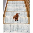 thumbnail image 2 of Stair Treads for Wooden Steps, Christmas Tree Peel and Stick Stair Treads with Reusable Adhesive, White Xmas Snowflake Watercolor Non Slip Indoor Stairs Runner Rugs Mats for Elders Dogs 8"x30" 4PCS, 2 of 7