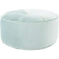 thumbnail image 3 of ZXNYH Home Mint Green Velvet Round Ottoman, 3 of 6