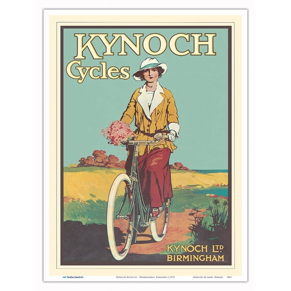 Kynoch Bicycles - Birmingham England - Vintage Bicycle Poster c.1923 - Master Art Print (Unframed) 9in x 12in