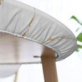 thumbnail image 6 of Marble Texture Tablecloth with Elastic Edge, Round Table Cloth Washable Reusable Table Cover for Kitchen Dining Party Picnic, Medium(Suitable for 45-52 in), 6 of 6
