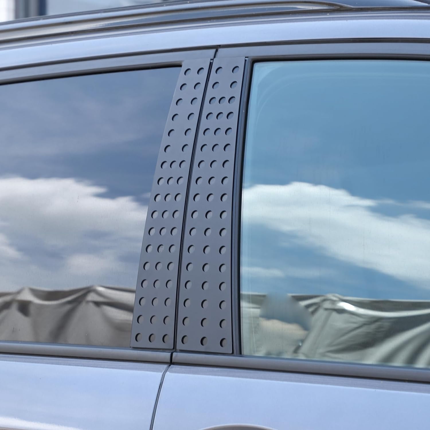 TINKI For Honda Pilot 2016-2022,Honeycomb Decorative Panel,Door Centerpillar Window Honeycomb Decorative Panel Car Accessories