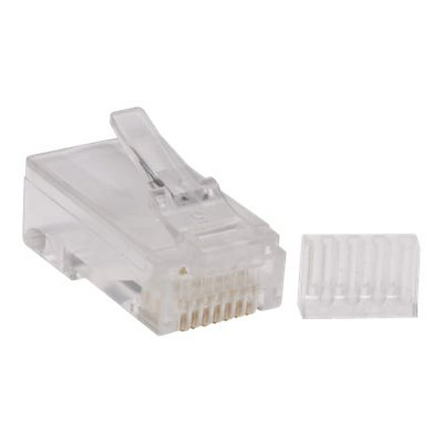 Eaton Tripp Lite Series Cat6 Gigabit RJ45 Modular Connector Plug w/ Load Bar 100 Pack CAT 6 RJ-45 100) - Connecteur Réseau - (m) - (Lot