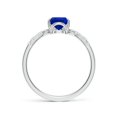 thumbnail image 2 of ANGARA Lab Grown 1.15 Ct Pear Blue Sapphire & Diamond Engagement Ring for Women in 14K White Gold (Size-8x6mm) | Anniversary, Jewelry Gift for Women | Lab-Grown Blue Sapphire Ring, 2 of 8