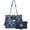Blue, variant on Dasein Hobo Handbag Vegan Leather Tote Chain Shoulder Purse for Women Satchel Bag With Matching Clutch