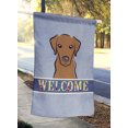 thumbnail image 2 of Carolines Treasures BB1420CHF Labrador en Chocolat Bienvenue Drapeau Toile Maison Taille, 2 of 4