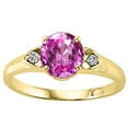 thumbnail image 2 of Tommaso Design� Round 7mm Created Pink Sapphire Engagement Ring, 2 of 9