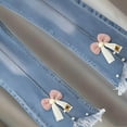 thumbnail image 4 of NAISIBABY Girls Flare Jeans, with Pockets Elastic High Waist Stretch Comfortable Kids Fashion Denim Pants Light Blue Size 7T, 4 of 6
