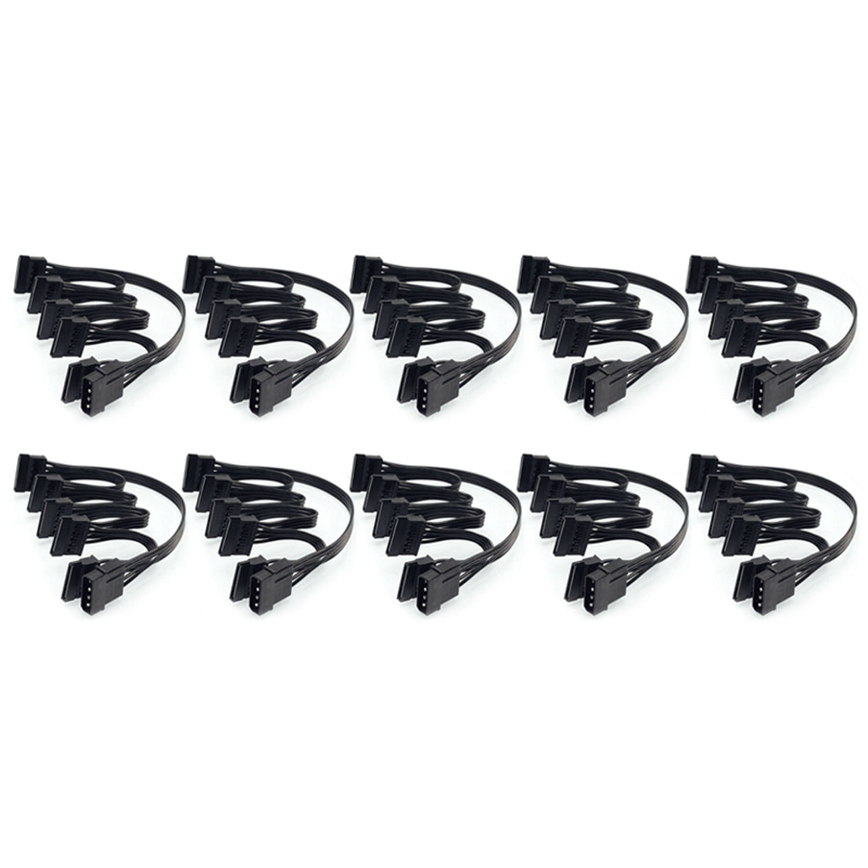 10-Pack 4-Pin Male Molex To Floppy Drive Power Adapter Cable – 20cm – Unbranded-482580