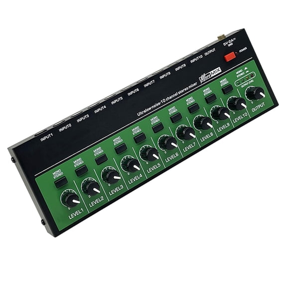 Professional Sound Mixer 10Channel Stereo Mixer with Low Noise for Studio and Live Performances Sound Mixer for Beginner