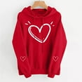 thumbnail image 5 of Avrnliq Valentines Day Sweatshirt for Women, Cute Red Heart & Bow Print Hoodie, Romantic Always & Forever Gift for Her,Size 2XL, 5 of 9