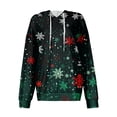 thumbnail image 5 of Hoodies For Women Oversized Winter Cute Sweatshirts Pullover Trendy Fall Clothes, Christmas Print Lightweight Design without Pockets for Comfortable Fall Winter Wear,Green,XL, 5 of 6