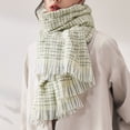 thumbnail image 4 of Bufandas de rayas cálidas de invierno para mujer Bufanda de cuadros de invierno Bufanda de invierno con tacto de cachemira Conjunto de bufanda de invierno Manta Bufanda Chal, 4 of 5