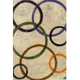 thumbnail image 2 of Avondet, Natalie 11x14 Gold Ornate Wood Framed with Double Matting Museum Art Print Titled - Round-n-Round II, 2 of 4