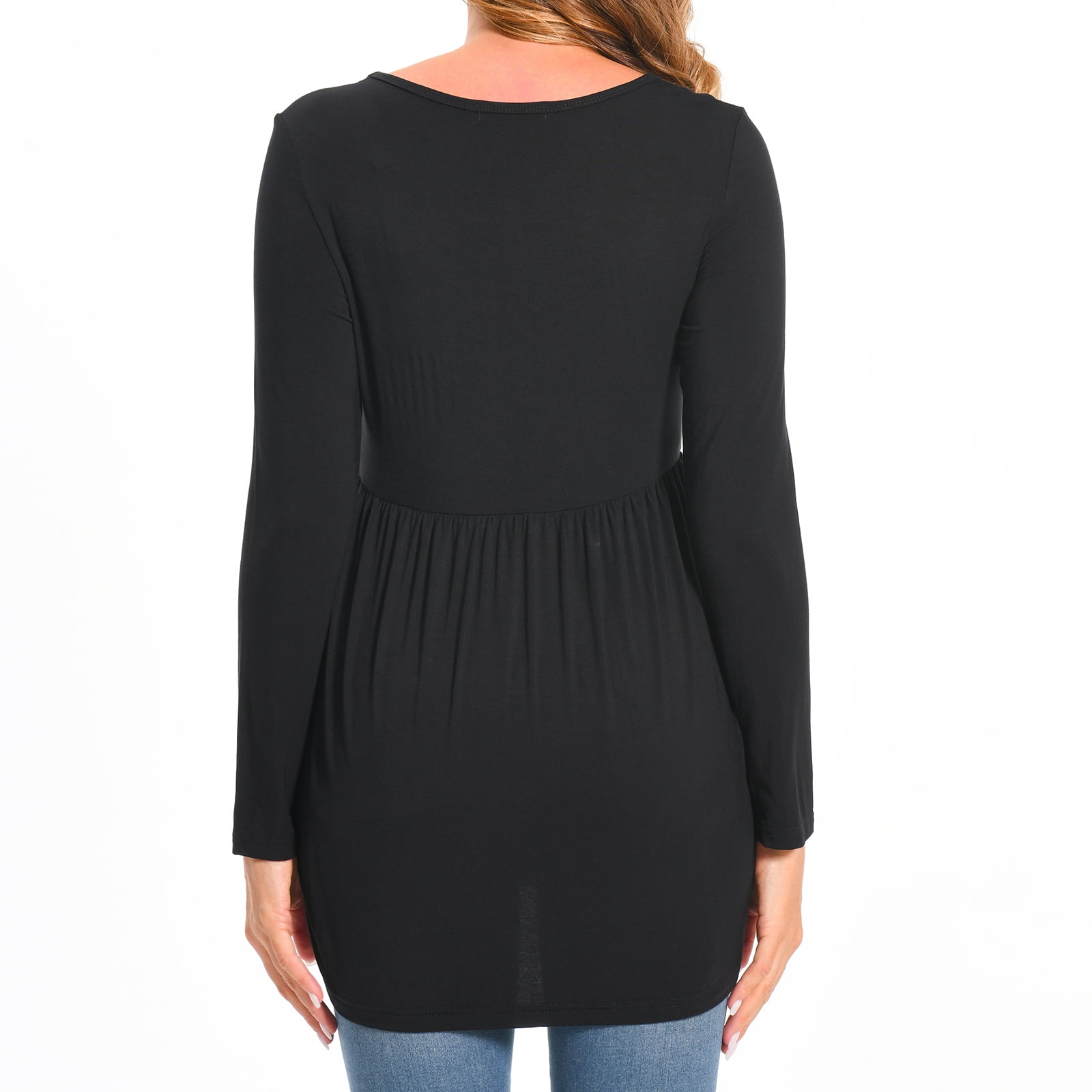 Beaisland Women's Long Sleeve Maternity Shirts Basic Casual Pregnancy Top 3-Pack