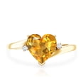 thumbnail image 4 of Rosec Jewels Real Citrine Heart Shaped Engagement Ring - 2 Ct - Citrine Diamond Ring for Women - AAA Grade - with Jewelry Box, 14K Yellow Gold, US 5.00, 4 of 8