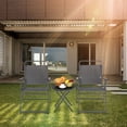 thumbnail image 3 of Costway 3PCS Outdoor Bistro Set Folding Table and Chairs Garden Deck Black, 3 of 10