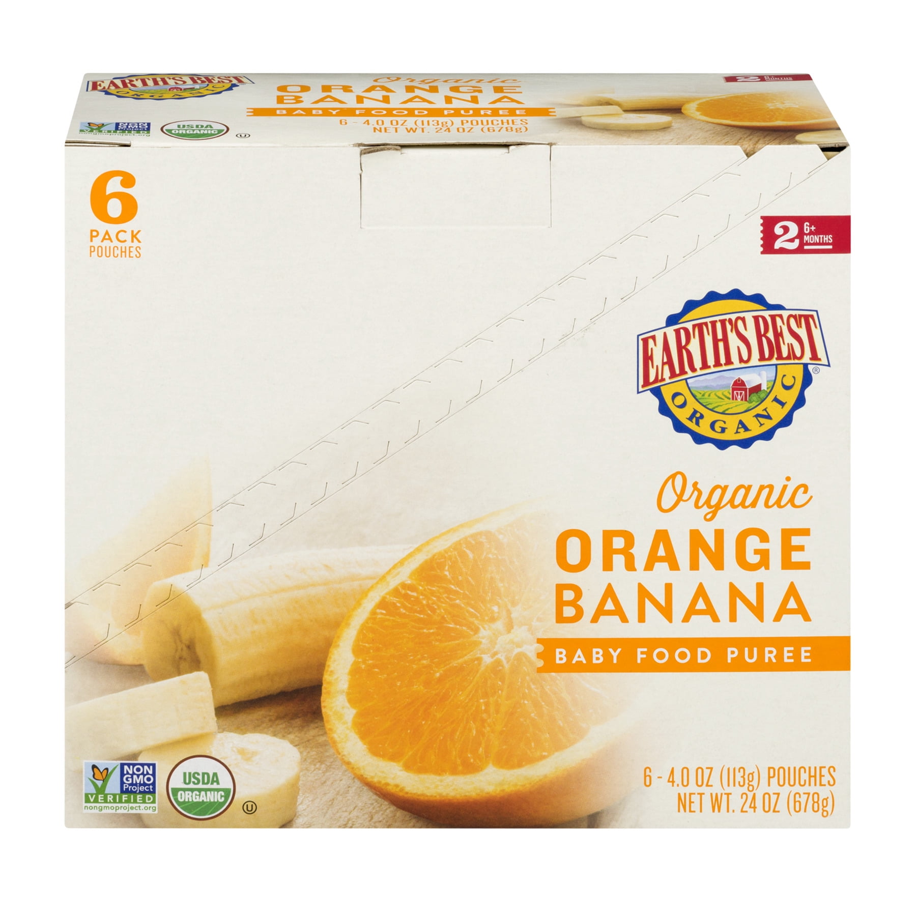 Earth S Best Organic Stage 2 Baby Food Orange Banana 4 Oz Pouch 6 Pack Walmart Com Earth S Best Organic Stage 2 Baby Food Orange Banana 4 Oz Pouch 6 Pack Walmart Com