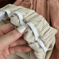 thumbnail image 5 of CPNG Girls Casual Sweatpants Spring Autumn Corduroy Straight Wide Leg Loose Pants Solid Color Elastic High Waist Trousers(Beige,7-8 Years), 5 of 8
