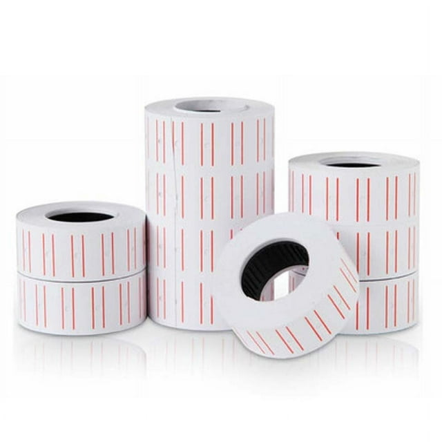 Price Gun Stickers Labels Paper for Price Gun Labeller, Super Sticky Price Tag Labels Price Sticker, Label Stickers for Price Tag Machines (10 Roll)