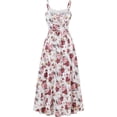 thumbnail image 2 of Women's Floral Corset Dress Formal Cocktail Dresses Going Out Casual Sundress Split Thigh Spaghetti Strap Vintage Dress, 2 of 10