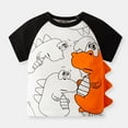 thumbnail image 2 of Curuila Toddler Boys T Shirts Cartoon Dinosaur Short Sleeve Crew Neck Tops Tee Clothes For Infant Boys Girls Black Size 2-3 Years, 2 of 7