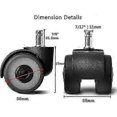 thumbnail image 5 of Office Chair Castor Replacement Castor Wheels With 4 X 50mm Bearings,tpr,steel,black,11x22mm, 5 of 5