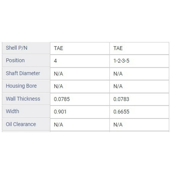 MAIN BRNG GM CHEV 1.4L TU