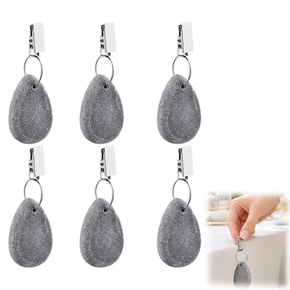 Teardrop Tablecloth Weights Clips, Metal Table Cover Weight for Outdoor Picnic Table 6 PCS