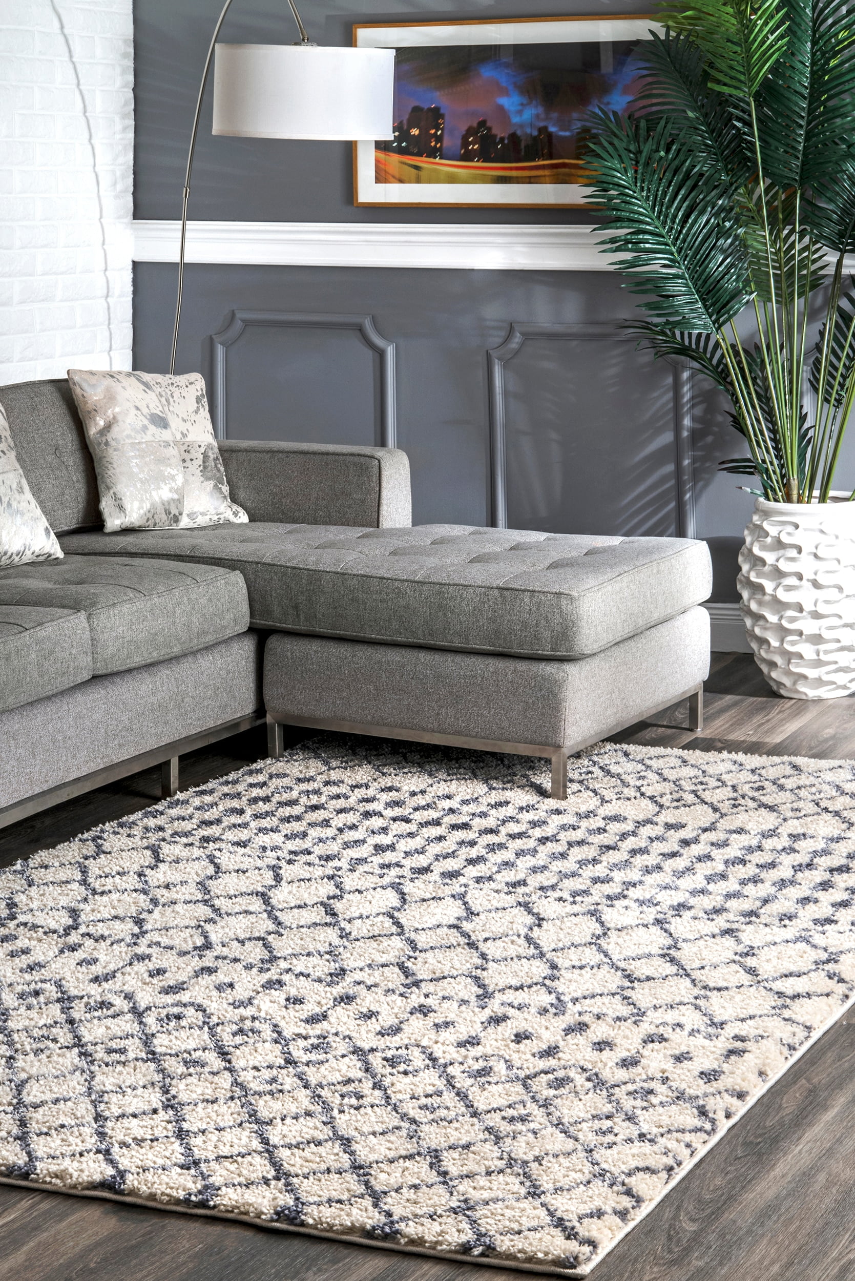 nuLOOM Moroccan Barbara Area Rug, 5x8, Light Blue Barbara Moroccan Shag Area Rug