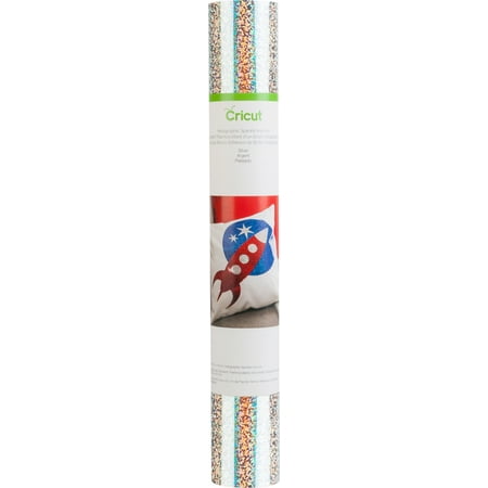 cricut holographic x24 sparkle roll iron vinyl silver