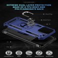 thumbnail image 2 of ELEHOLD Hybrid Rugged Case for iPhone 16 Pro Max Full Body Protection with Metal Magnetic 360° Rotating Ring Holder Kickstand Shockproof Heavy Duty Case for iPhone 16 Pro Max,Blue, 2 of 6