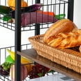 thumbnail image 5 of NAIYUFA 5-Tier Bakers Rack ,Industrial Kitchen Island with Basket,Microwave Stand Vintage Brown, 5 of 7