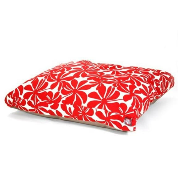 MajesticPet  42 x 50 in. Plantation Rectangle Pet Bed, Red