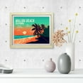thumbnail image 2 of Designs ByLITA Malibu Beach California, 5 x 7 Wooden Wall Print (Framed) | Multiple Frame Options | Stylish Retro Famous US Beach Art, 2 of 6