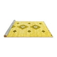 thumbnail image 2 of Ahgly Company Machine Washable Indoor Rectangle Abstract Yellow Contemporary Area Rugs, 7' x 9', 2 of 4
