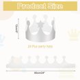 thumbnail image 2 of Uxcell 24 Pcs Paper Crowns Silver Foil Crown for Birthday,Star Dots Style, 2 of 6